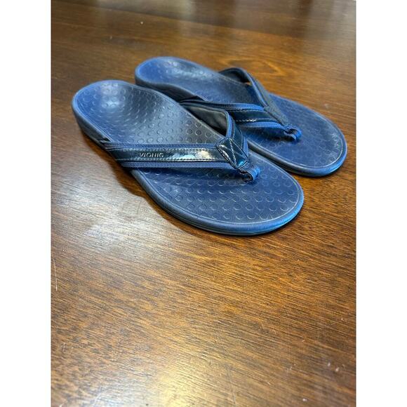 Vionic Tide 11 Flip Flop Sandals Women 9 Neutral Blue Beach Vacation Orthopedic - Picture 7 of 9